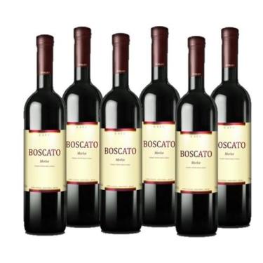 Imagem de Vinho Merlot Boscato Cave 750Ml - Kit 6 Unidades - Boscato Vinhos Fino