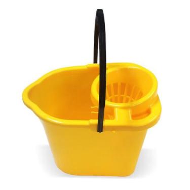 Imagem de Balde C/ Suporte Espremedor Para Panos Amarelo 14 Lts 25659 Arqplast