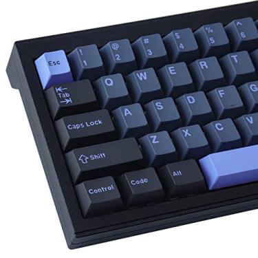 Imagem de Hyekit Conjunto de teclas personalizadas de 172 teclas ABS Double Shot 6.25u 7u Cherry Profile para teclado mecânico Cherry Gateron MX Switches (Nightshade)