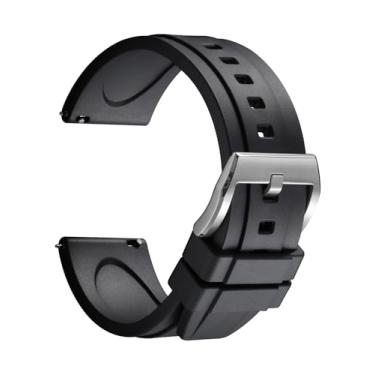 Imagem de REZERO Pulseiras de borracha de borracha, de liberação rápida, pulseiras de relógio esportivo de substituição 19 20 21 22 23 24 mm para homens, mulheres, adolescentes e presentes