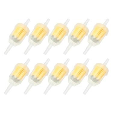 Imagem de A ABSOPRO Compatível com filtros de combustível em linha de gás de 1/4 ou 5/40.6 cm, duráveis para motores pequenos, mini bicicleta, quadriciclo, UTV, motocicleta (conjunto de 10)
