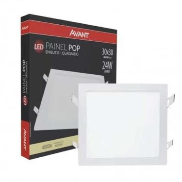 Imagem de Plafon Led Quadrado 30x30 Embutir 24W 4000K Painel Avant