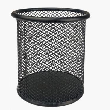 Imagem de Organizador de Escritório PRETO, Lixeira Aramada, Porta Caneta Lápis, 