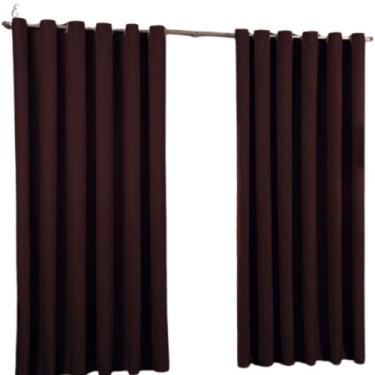 Imagem de Cortina blackout em tecido 75% corta luz 3m - várias cores e alturas d