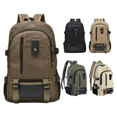 Imagem de Kit 2 Mochila de Lona Unissex Casual QL096 - Kingleen, Preto