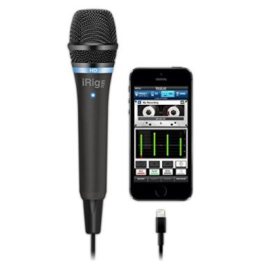 Imagem de IK Multimedia Microfone portátil iRig Mic HD de alta definição para iPhone, iPad e Mac (preto)