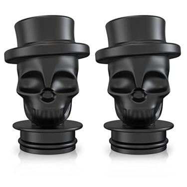 Imagem de 2 peças de plugue de acendedor de cigarro, plugues à prova de poeira, botão de míssil de fogo, capa de isqueiro de carro serve para a maioria dos veículos automotivos com fonte de alimentação padrão