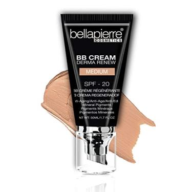 Imagem de bellapierre Bb Cream com Fps 20 - Protetor Solar Colorido, Corretivo, Base e Creme Facial Hidratante | Fórmula Leve + Aplicador Superior de Bomba | Não Tóxico e Sem Parabenos | 1,7 Onças - Médio