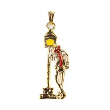 Imagem de Pingente Zé Pelintra no Poste 4,6 cm Dourado - Lua Mística - 100% Orig