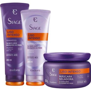 Imagem de Kit Eudora Siàge Liso Intenso Sh 250ml + Cond 200ml + Masc 250g