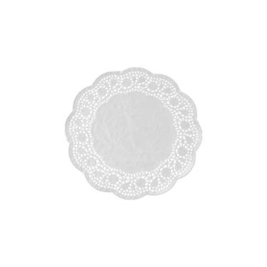 Imagem de Doilies toalha de papel rendado Redondo  25cm Branco 52 un - TodaTreco