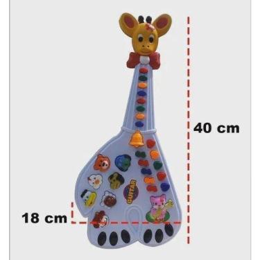Imagem de Brinquedo Infantil Guitarra Girafa Com Luz E Som Piano. - toys king