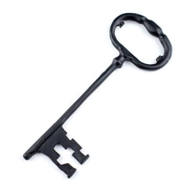 Imagem de Chave Abertura de Caminhos Preta 14,50 cm em Metal - Lua Mística - 100