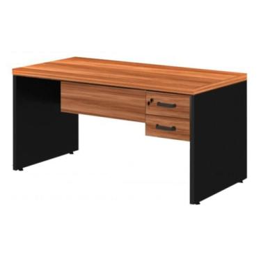 Imagem de Mesa Escritório 1,20x0,60m -02 Gavetas - WORKSTART - NOGAL SEVILHA/PRE