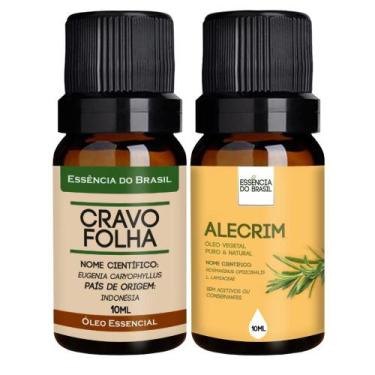 Imagem de Kit Óleo Essencial Cravo Folha + Óleo Vegetal Alecrim 10ml - Essência 
