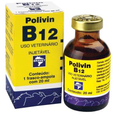 Imagem de Polivin B12 Injetável 20 ml Bravet - Cmpa