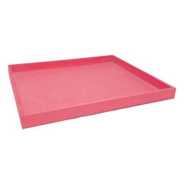 Imagem de Bandeja Retangular Lisa Simples 31x26x2,5 Kit 10un Mdf 6mm Madeira Pin