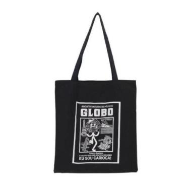 Imagem de Bolsa Ecobag  100% algodão Black Estampa GLOBO  - CARIOCA MAIS