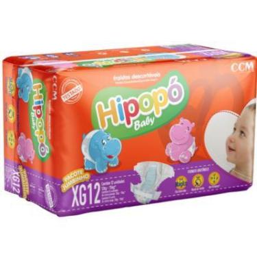 Imagem de Fralda Hipopo Baby Jumbinho, XG com 12