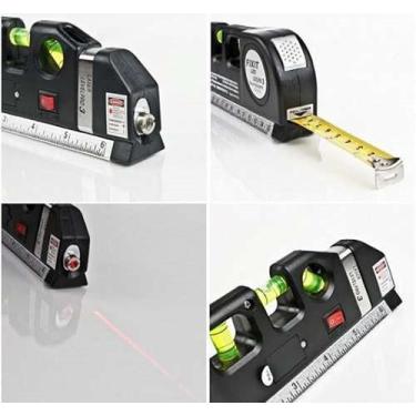 Imagem de Nivelador Laser Trena 3 Bolhas Horizontal Vertical - Luatek ou Lelong