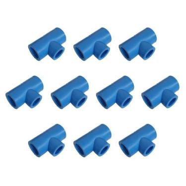 Imagem de KIT 10x Tee com Redução 50 x 25 mm PPR Azul para Rede de Ar Comprimido