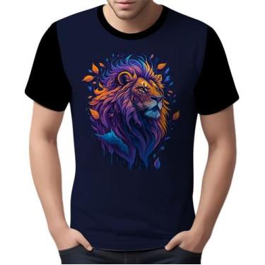 Imagem de Camisa Camiseta Leão Rei da Selva Savana Rosto Estampa HD 1 - Enjoy Sh