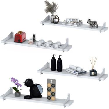 Imagem de 4 Prateleiras Suspensa Multiuso 50Cm Para Sala Quarto BB SF - ShopFort