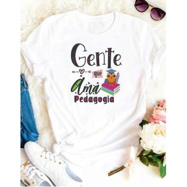 Imagem de Camisa Gente Que Ama Pedagogia - Porto Blue, Branco, P