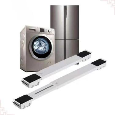 Imagem de Pé De Geladeira Pe Fogão Suporte Com Rodinha Base Ajustável - Cael Sto