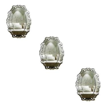 Imagem de Kit 3 Espelhos Decorativos venezianos  Pegui 32x22 3804 - CREATUS, pra