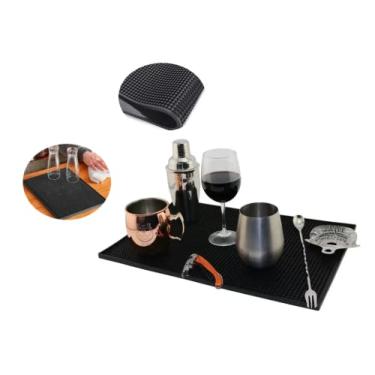 Imagem de Bar Mat 45x30 Cm Tapete Gelo Porta Bebidas Escorredor
