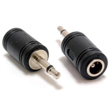 Imagem de Adaptador de alimentação CC 5,5 mm x 2,1 mm em linha soquete para plugue mono de 3,5 mm conversor de energia coaxial para equipamento CCTV, câmera de vigilância de vídeo, luzes LED, notebook, PC