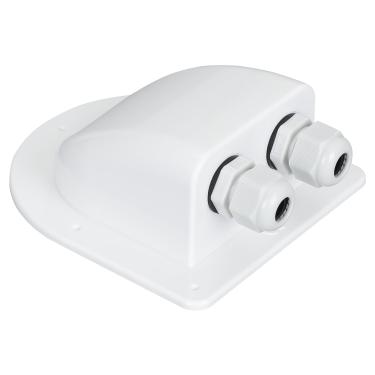 Imagem de TOMSHIELE Glândula de entrada e caixa de cabo solar duplo ABS à prova d'água, ideal para trailers, barcos, iates e instalações solares de telhado (pacote com 1)