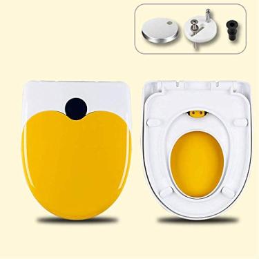 Imagem de Assento sanitário para pais e filhos Conjunto de assento sanitário infantil adulto 2 em 40 Assento sanitário com fechamento suave e tampa de vaso sanitário ideal em formato quadrado de liberação