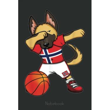 Imagem de Dabbing German Shepherd Norway Basketball Fans Sport Notebook: A blank lined basketball notebook 6x9 in 110 Pages that makes a fun basketball gift for ... women's basketball, team basketball gifts