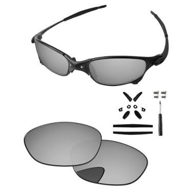 Imagem de PapaViva Lentes de substituição, kits de borracha, chave de fenda e parafusos para óculos de sol Oakley Juliet 55 mm, Cromado, prata, Juliet