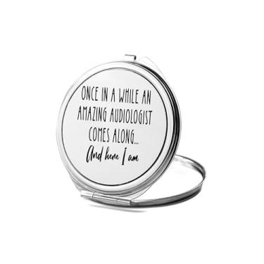 Imagem de SpreadPassion Espelho compacto audiologista, presente para audiólogo, espelho fotográfico de uma vez em quando, espelho fotográfico de audiologista, espelho de maquiagem de viagem, espelho pequeno de