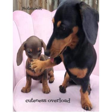 Imagem de Cuteness Overload, Notebook: 8.5" x 11" Matte finish cover, 150 College Ruled sheet pages, Cute puppy design on front and back cover, Great Notebook for everyone in the family, Order yours today