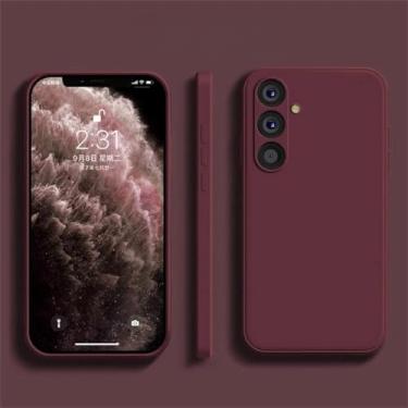 Imagem de Para Samsung A54 5G Case Liquid Camera Phone Cases para Samsung Galaxy A54 A55 A15 5G Soft Back Cover, cor ameixa, para Galaxy A15 5G