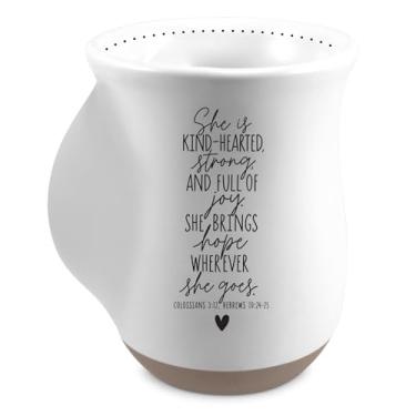 Imagem de Lighthouse Christian Products Caneca de café inspiradora aquecedor de mãos, cerâmica de 400 ml, She Is Kind Hearted