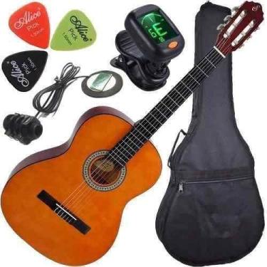 Imagem de Kit Violão Eletroacústico Nylon Com Captador N14 Nt Giannini