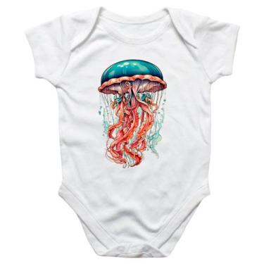 Imagem de Body intantil Agua-viva tatuagem estilo old school - Alearts, M