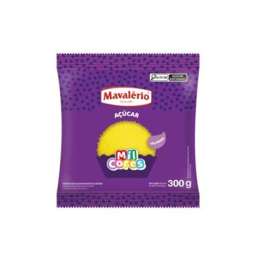 Imagem de Açúcar colorido mil cores 300g mavalério, Amarelo