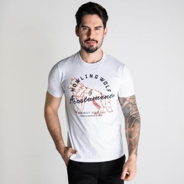 Imagem de Camiseta Acostamento Wolf Effective Branca-Masculino