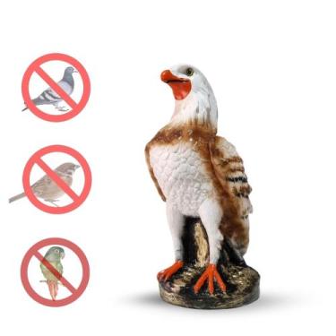 Imagem de Estátua Gavião Espantalho Falcão Espanta Pombos Pardal - AVB DECOR