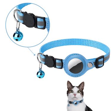 Imagem de Coleira com Suporte GPS Rastreador Gato, Cachorro, PET Cor:Azul Claro