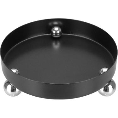 Imagem de BANDEJA DECORATIVA PARA SERVIR REDONDA HOME&CO METAL 6x18x18cm PRETO