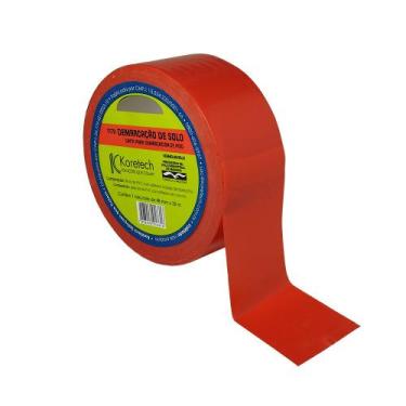 Imagem de Fita Adesiva Demarcação de Solo 48 MM x 30 Metros Koretech, Vermelho