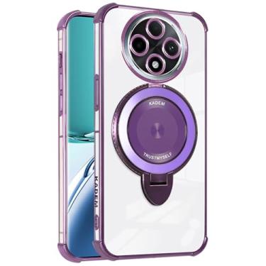 Imagem de MRRSIWEI Capa transparente para Oneplus 13/1+13, capa fina de proteção de grau militar à prova de choque flexível TPU transparente antiarranhões para Oneplus 13. Roxo