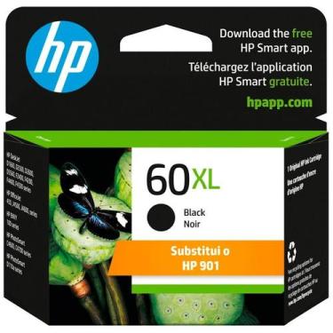 Imagem de Cartucho HP original 60xl preto original 13,5 ml serve 901 675 